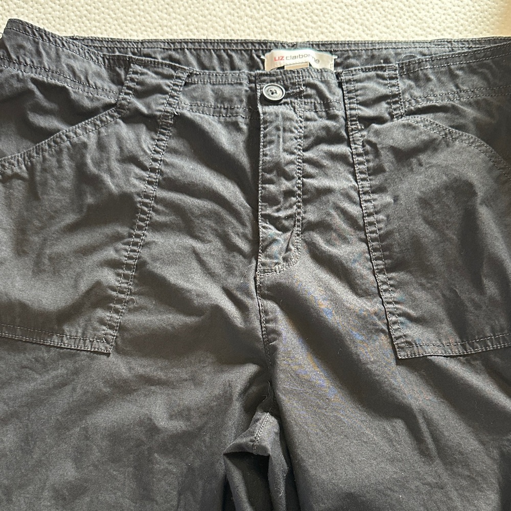 Liz Claiborne Gray Straight Leg Pants